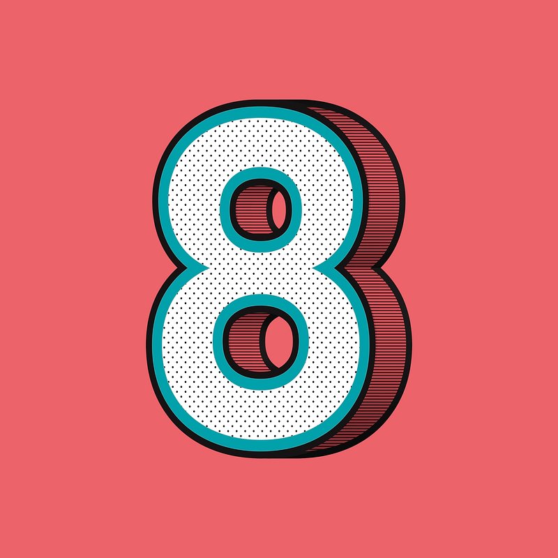 Blue Number 8