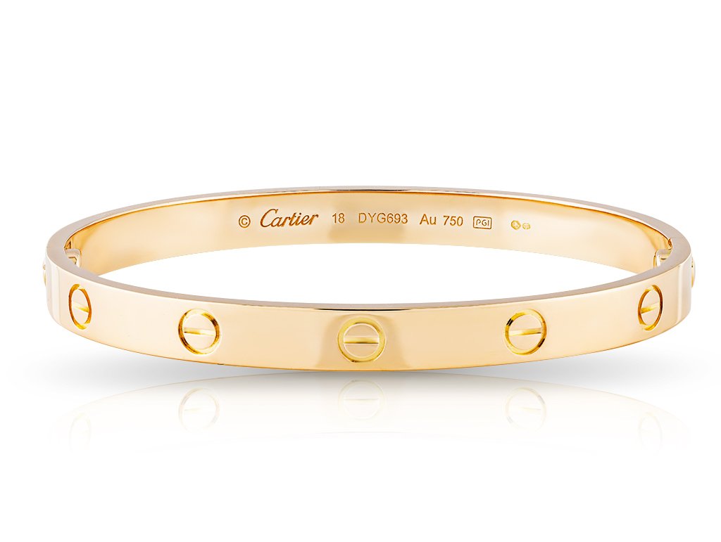 Cartier 18ct Gold Diamond Love Bangle with 240 Diamonds - Bracelets ... Cartier 18ct Gold Diamond Love Bangle with 240 Diamonds - Bracelets ...